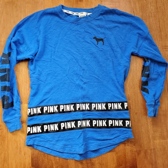 PINK VICTORIA'S SECRET Logo Sweatshirt XS/TP (EUC) - Picture 5 of 7